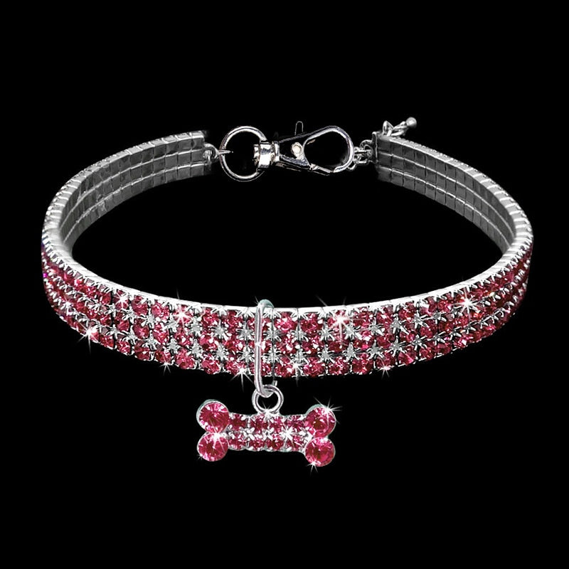 Bling Rhinestone Dog Collar Crystal Puppy